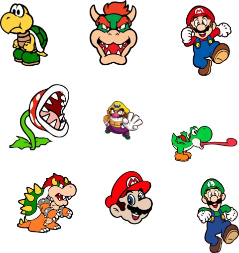 Naprasowywanka z Bohaterami Mario