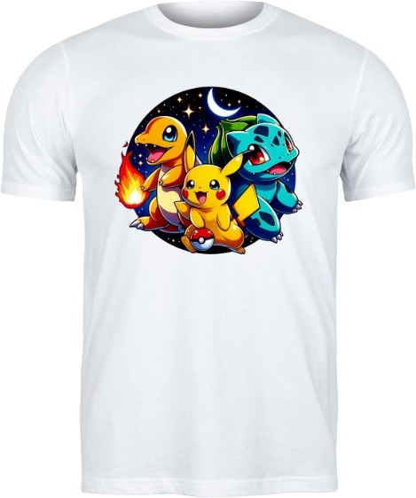 Bluza "Kanto Starters Night" - Legendarny Trio pod Gwiazdami!