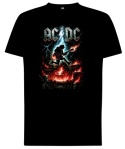 Czarna bluza z kapturem AC/DC — z efektownym nadrukiem „Rock Strike”