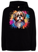 Bluza z Kapturem "Shih Tzu: Kolorowy Urok"