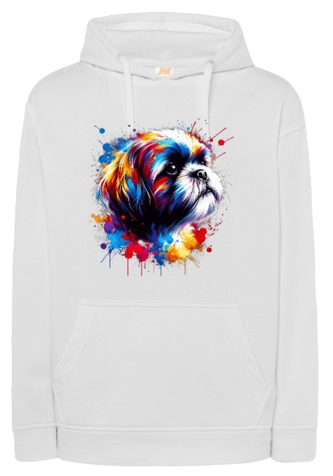 Bluza z Kapturem "Shih Tzu w Kolorze"
