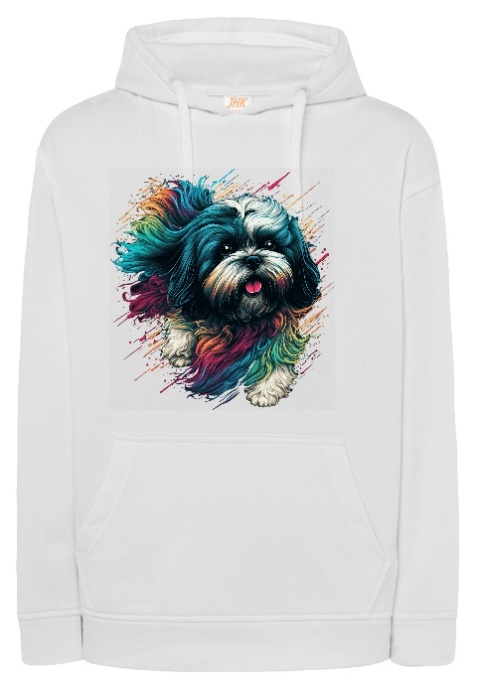 Bluza z Kapturem "Kolorowy Shih Tzu"