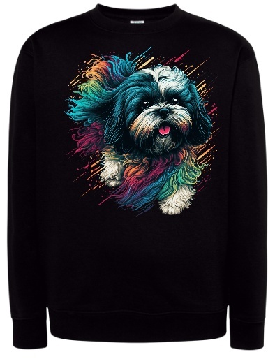 Bluza z Kapturem "Kolorowy Shih Tzu"