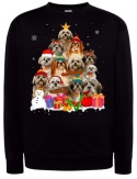 Bluza z Kapturem "Świąteczna Radość Shih Tzu"