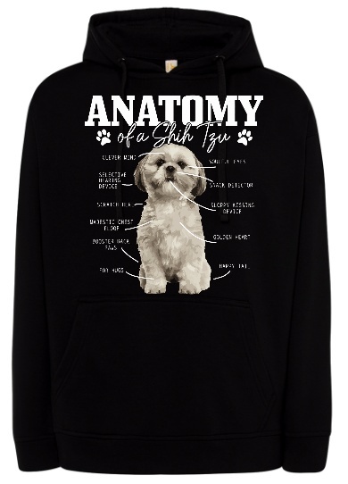 Bluza z Kapturem "Anatomia Shih Tzu"