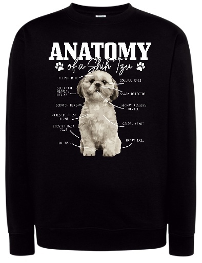 Bluza z Kapturem "Anatomia Shih Tzu"