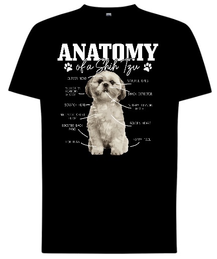 Bluza z Kapturem "Anatomia Shih Tzu"