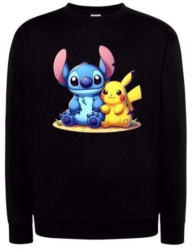 Bluzy z Kapturem „Pikachu i Stitch”