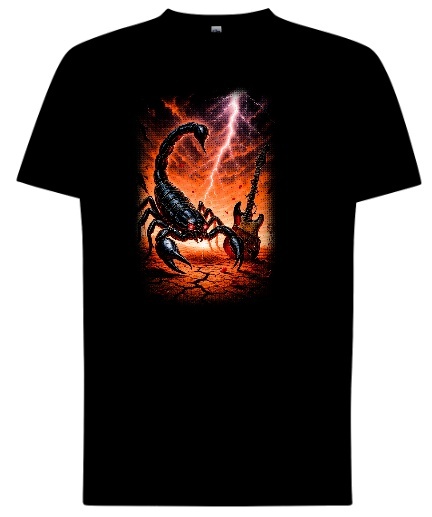 Czarna bluza z kapturem „Skorpion Rock” — dla fanów z pazurem