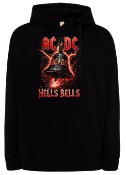 Czarna bluza z kapturem AC/DC — „Hells Bells”