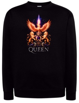 Czarna bluza z kapturem „Queen — Heraldyczny Blask”
