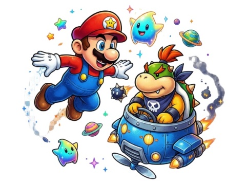 Butelka 500 ml z RPET - Grafika Super Mario