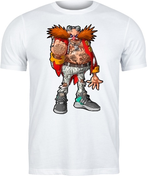 T-shirt "Dr Eggman Wytatuowany" - Zły Geniusz w Wersji Gangsta!