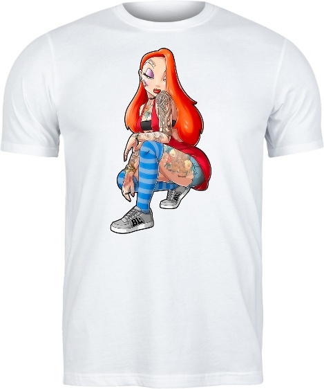 T-shirt "Jessica Rabbit Gangsta" - Nie Jestem Zła, Jestem Tylko Tak Wytatuowana!