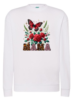 Bluza dla Mamy - Kwiaty, Motyle i Modne Buty - Stylowy Prezent