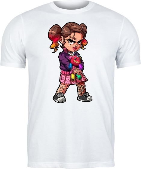T-shirt "Punk Rock Girl" - Mała Buntowniczka z Wielkim Sercem!
