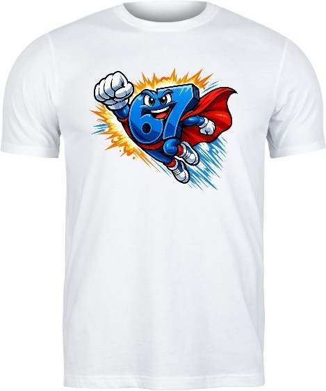 T-shirt SixSeven z Superbohaterem 67!