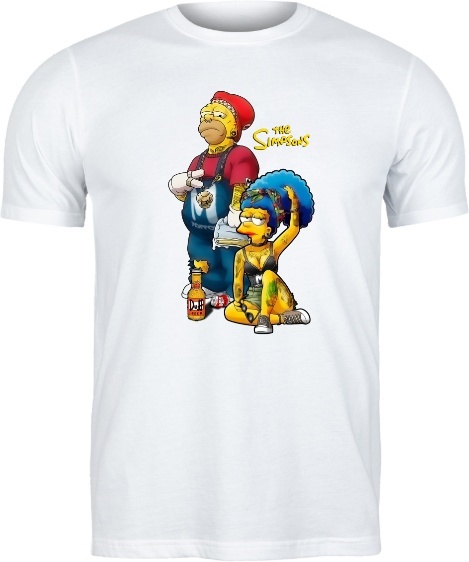 T-shirt "Simpsonowie Gangsta" - Springfield na Ulicach!
