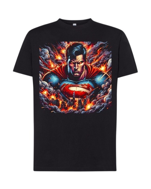 T-shirt "Superman Epicka Moc" - Człowiek ze Stali w Pełnej Chwale!