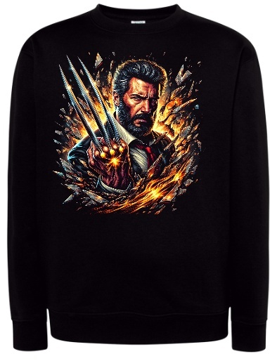 Bluza "Wolverine Elegancja i Bestia" - Logan w Garniturze z Szponami!
