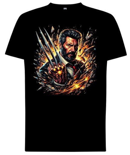 T-shirt "Wolverine Elegancja i Bestia" - Logan w Garniturze z Szponami!