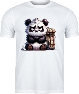 T-shirt Wściekła Panda z Plecakiem – Charakterek Rasowy
