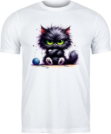 T-shirt Wściekły Czarny Kotek – Charakterek Rasowy