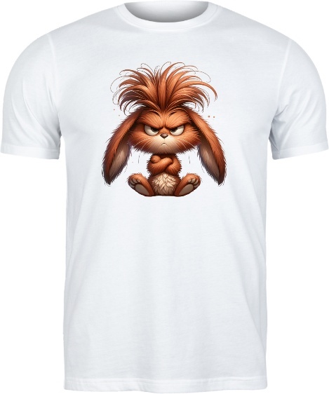 T-shirt Wściekły Królik na Elektryzujący Dzień – Charakterek Rasowy