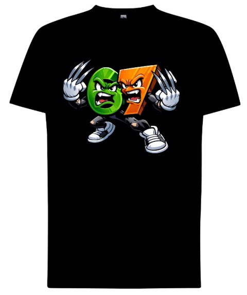 T-shirt "Zielony vs. Pomarańczowy"