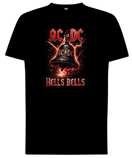 Czarny T-shirt AC/DC — „Hells Bells”