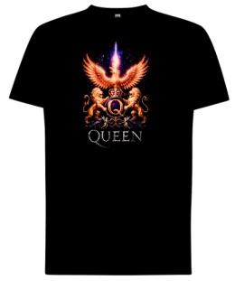 Czarny T-shirt „Queen — Heraldyczny Blask”
