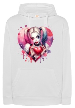 Bluza Kangur Serce Harley Quinn: Kolekcja Pełna Koloru i Energii