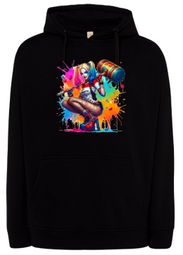 Bluza Kangur Harley Quinn w Kolorowym Szaleństwie: Ekspresyjna Kolekcja 