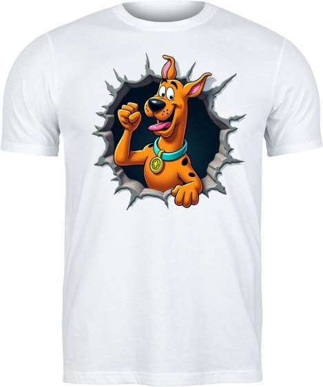 T-shirt "Scooby-Doo Breaking Through" - Kultowy Pies Wyłamuje Się z Bluzy!