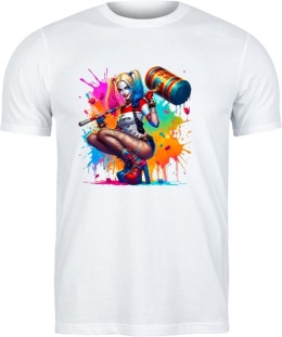 T-shirt Harley Quinn w Kolorowym Szaleństwie: Ekspresyjna Kolekcja T-shirtów